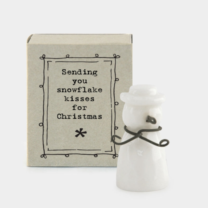 Matchbox Snowman Figurine
