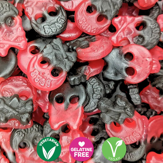 Bubs Vegan Raspberry Liquorice Skulls