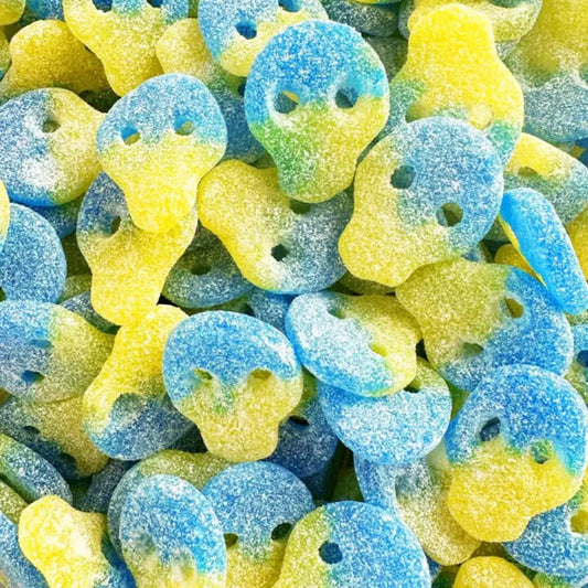 Vegan Blue and Yellow Skulls Candy