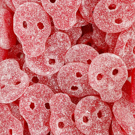 Vegan Fizzy Red Skulls Candy