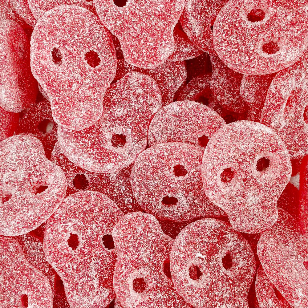 Vegan Fizzy Red Skulls - 100gms