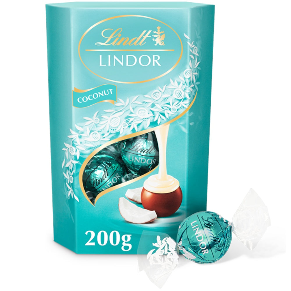 Lindt Lindor Milk Coconut Chocolate Truffles Box 200gm