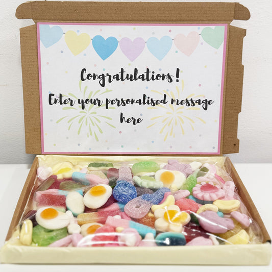 Personalised Congratulations Gift Sweet Box