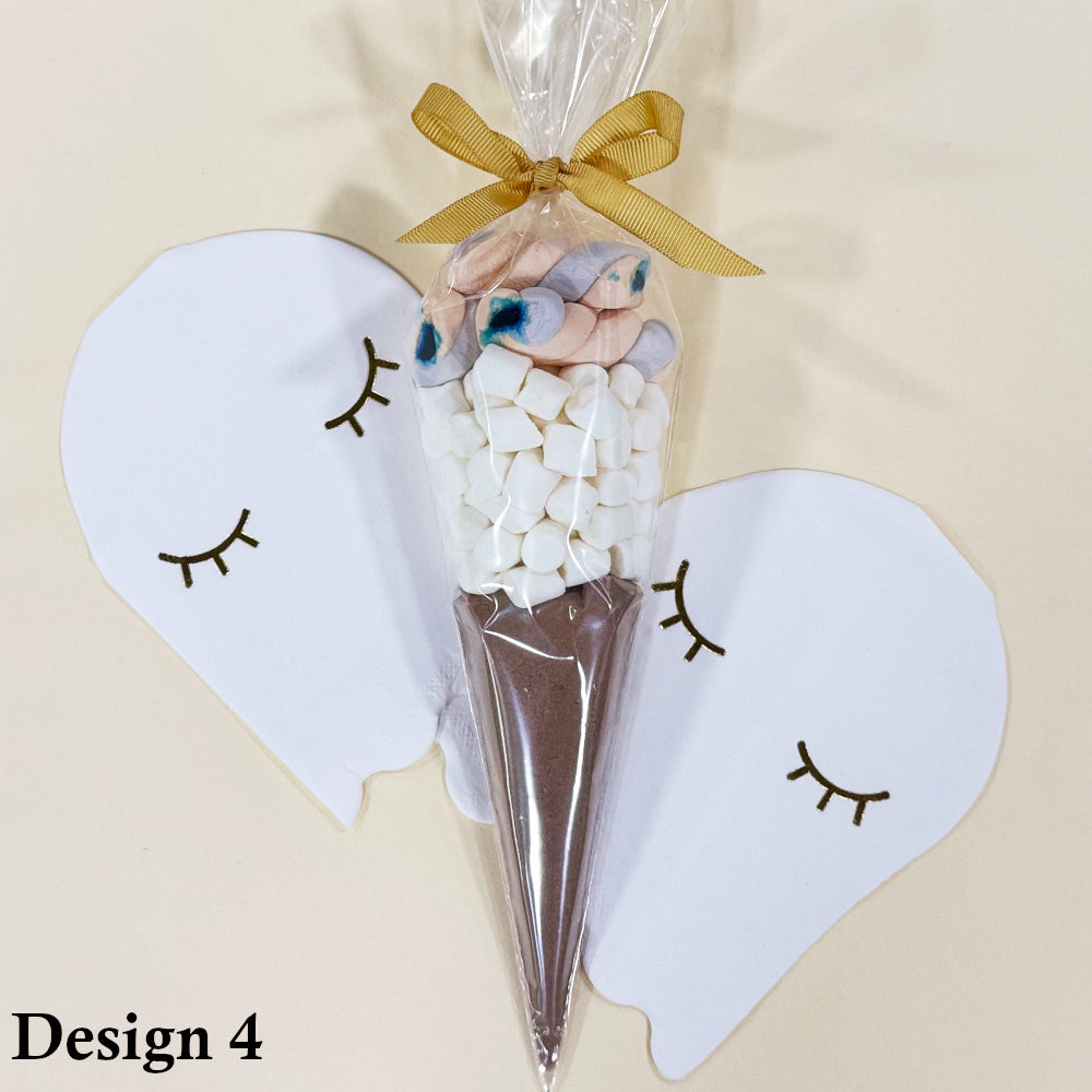 Halloween Themed Hot Chocolate Cones with Marshmallows