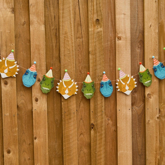 Party Dinosaur Card Garland