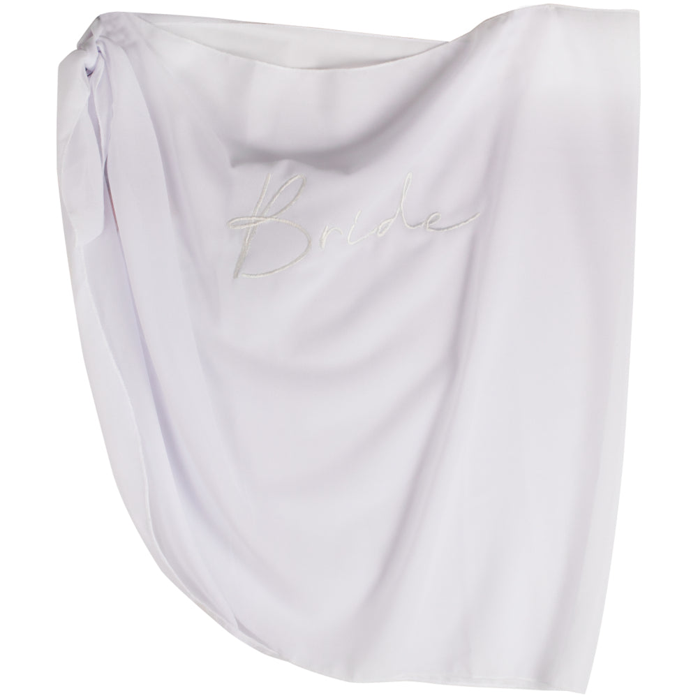 White Embroidered Bride Sarong