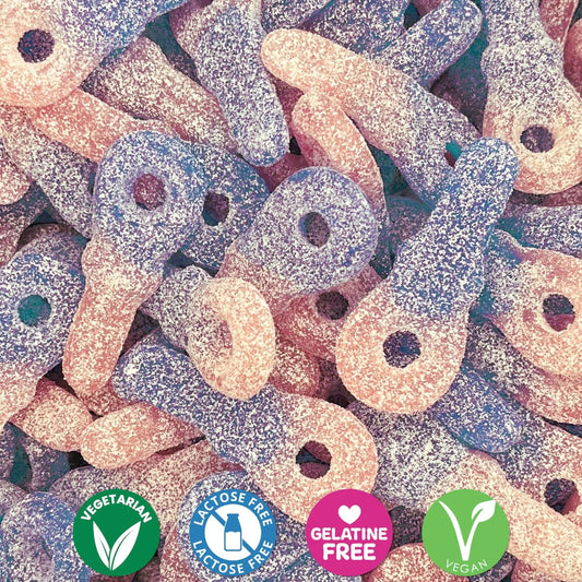 Kingsway Vegan Fizzy Bubblegum Tongue Painting Dummies Sweet Bag - 100gms