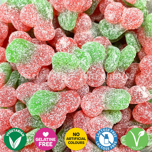 Vegan Fizzy Twin Cherries Candy