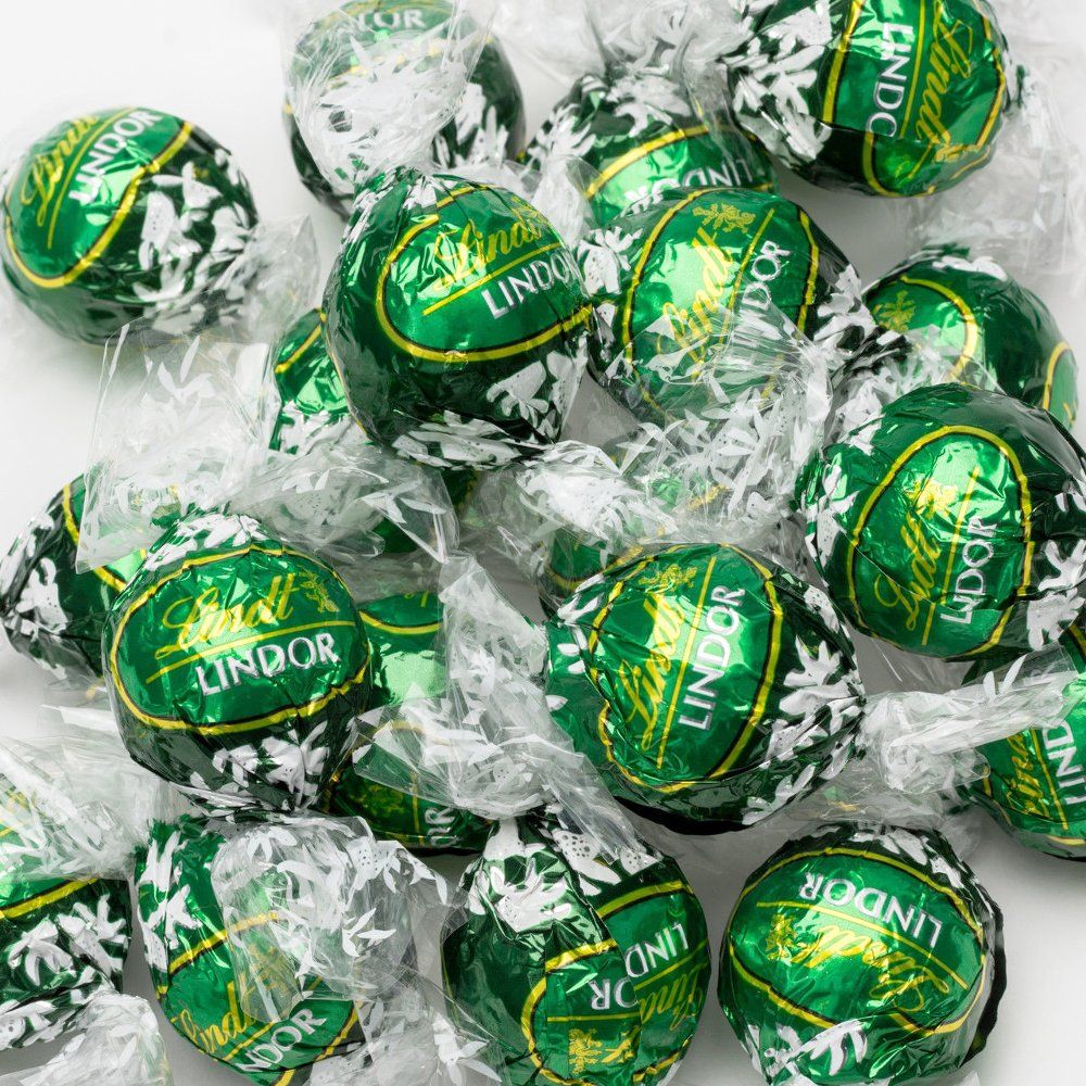 Lindt Mint Milk Chocolate Truffles in a Victorian Jar