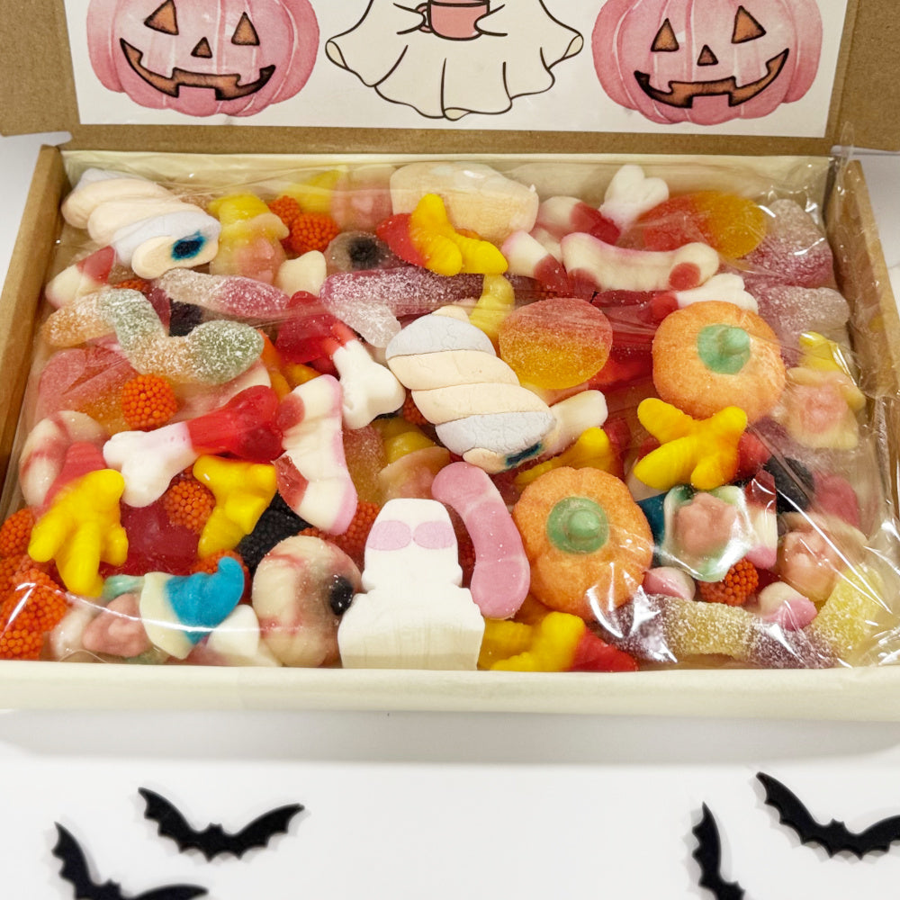 Personalised Pink Pumpkins and Ghost Sweet Box