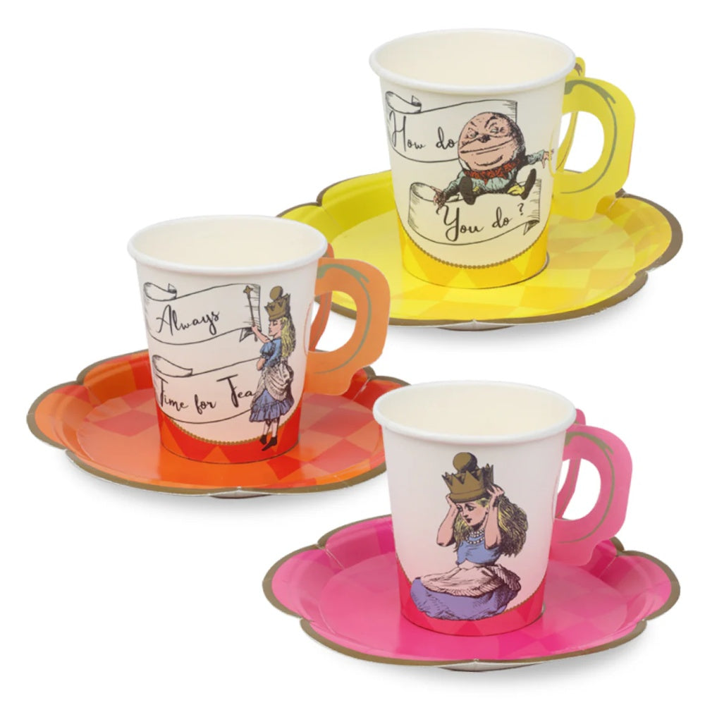 Alice in Wonderland Bright Tea Cups