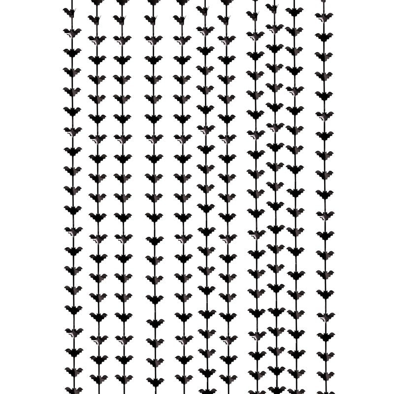 Black Bat Halloween Backdrop Fringe Decoration
