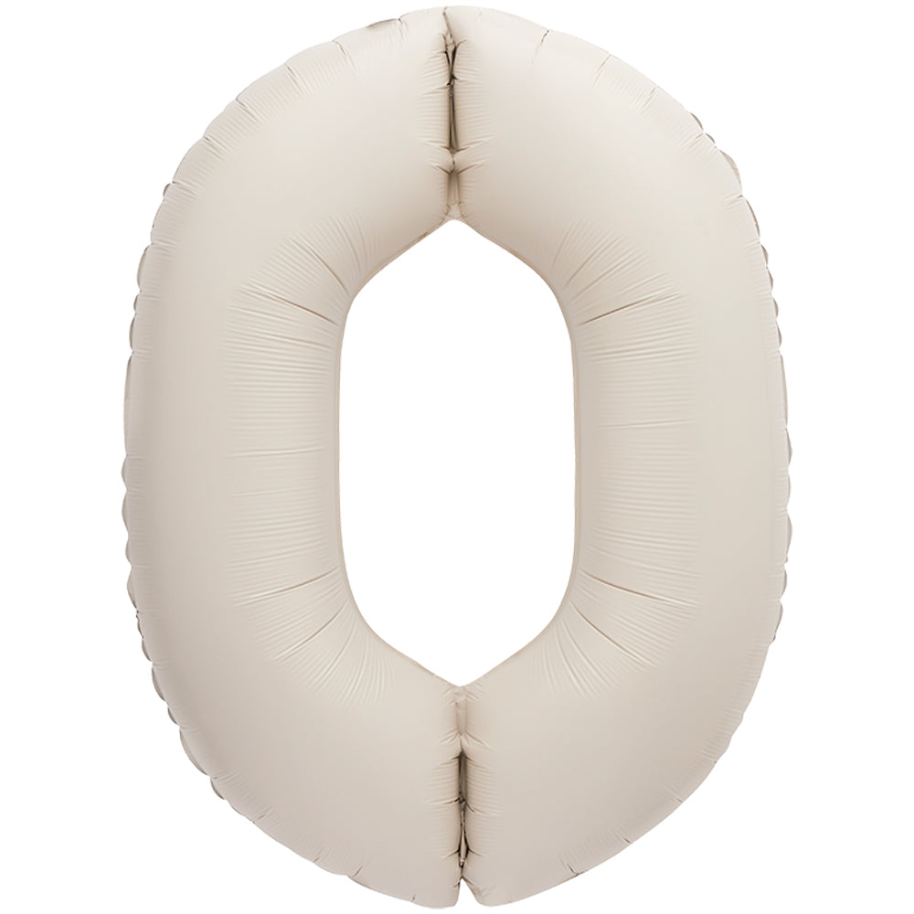 34" Giant Matte Nude Foil Number 0 Balloon