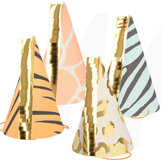 Safari Animal Print Party Hats