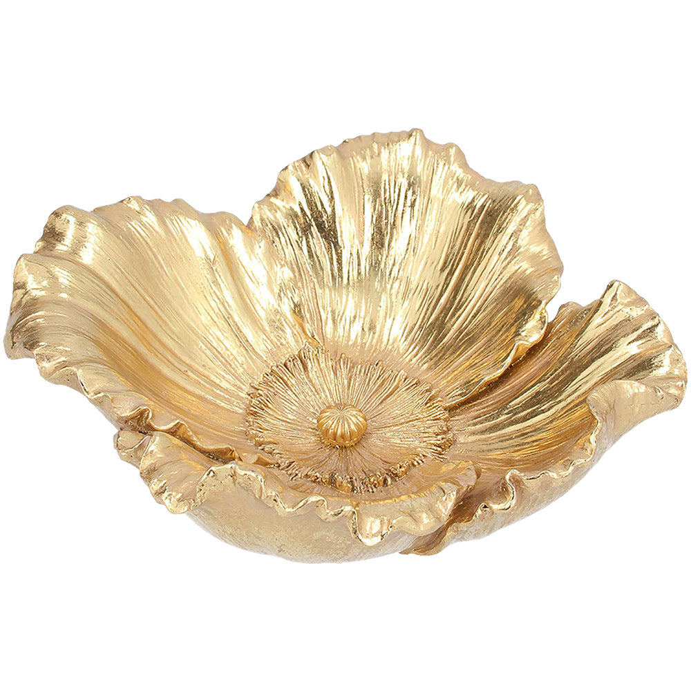 Small Gold Resin Flower Bowl