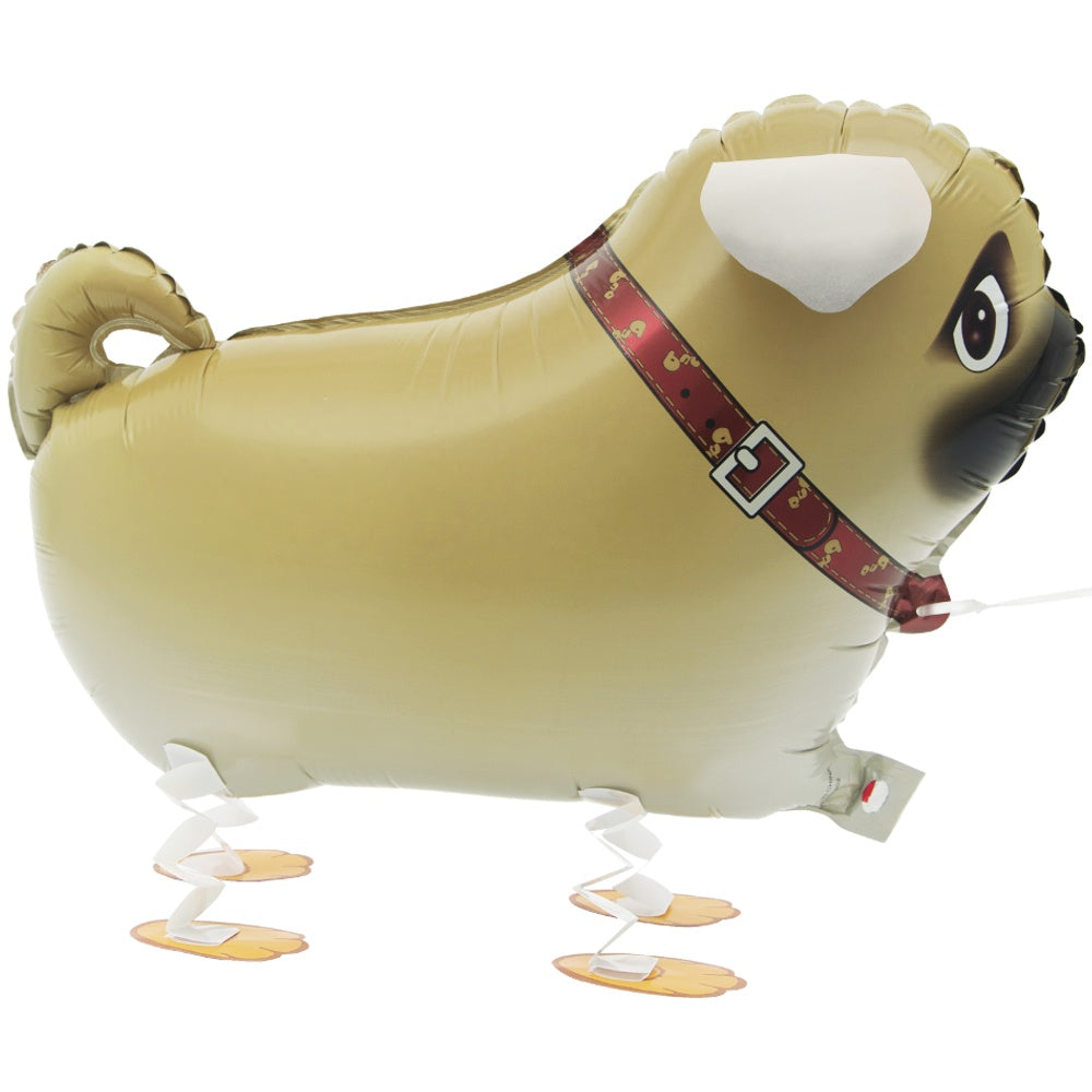 Walking Pet Pug Foil Balloon