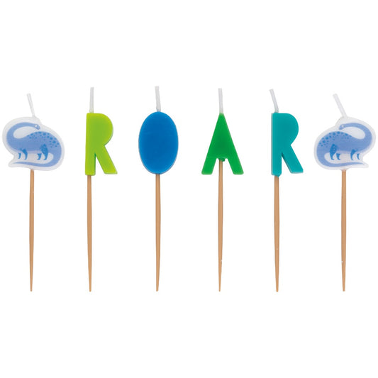 Blue & Green Dinosaur Birthday Candles