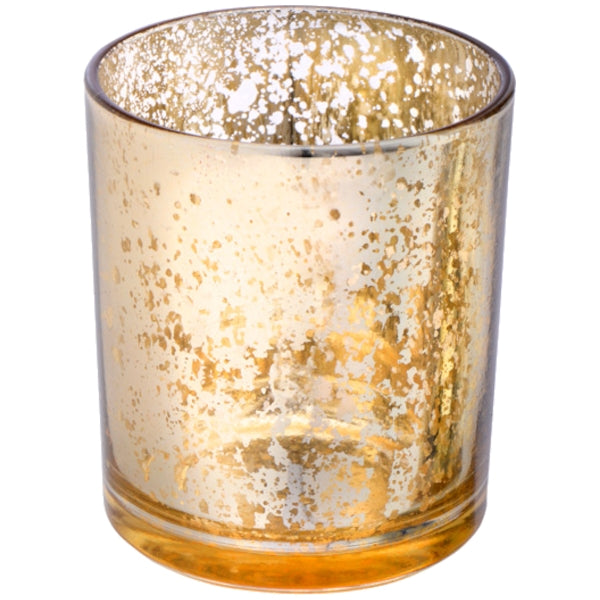 Gold Glass Medium Candle Holder