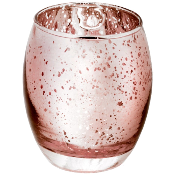 Rose Gold Glass Large Candle Holder
