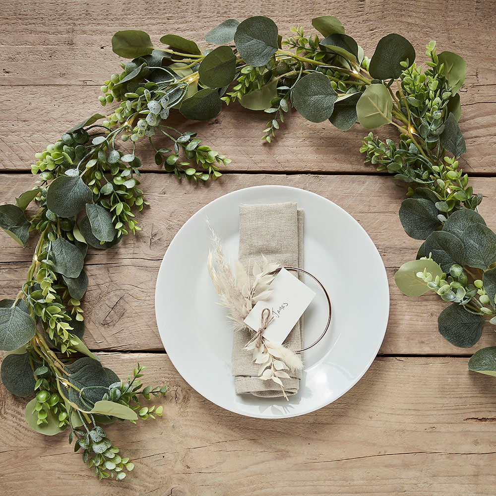 Botanical Foliage Artificial Garland with Lights