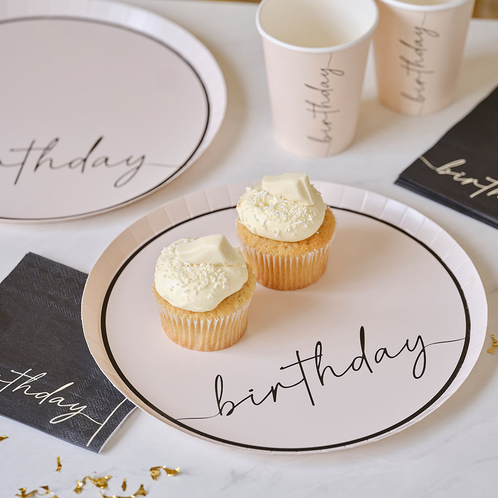 Champagne Noir Milestone Birthday Party Supplies