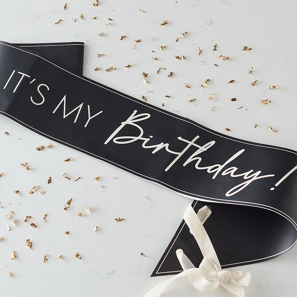Champagne Noir Milestone Birthday Party Supplies