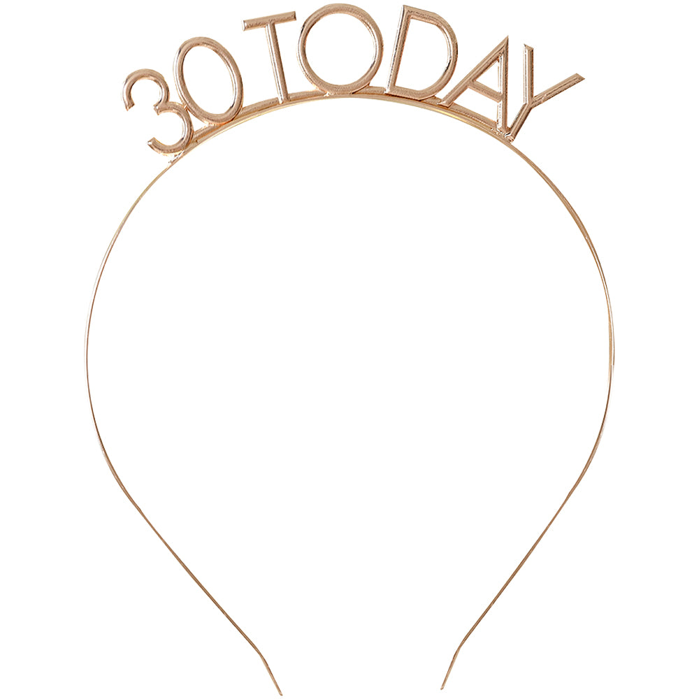 Champagne Gold 30th Birthday Headband