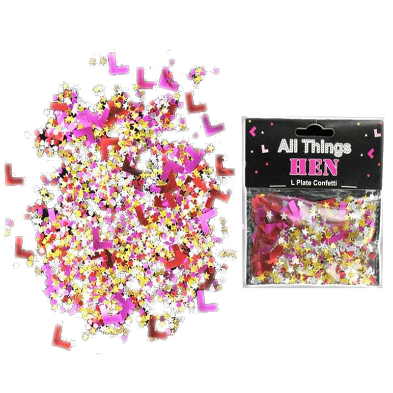 Multicoloured L Plate Confetti