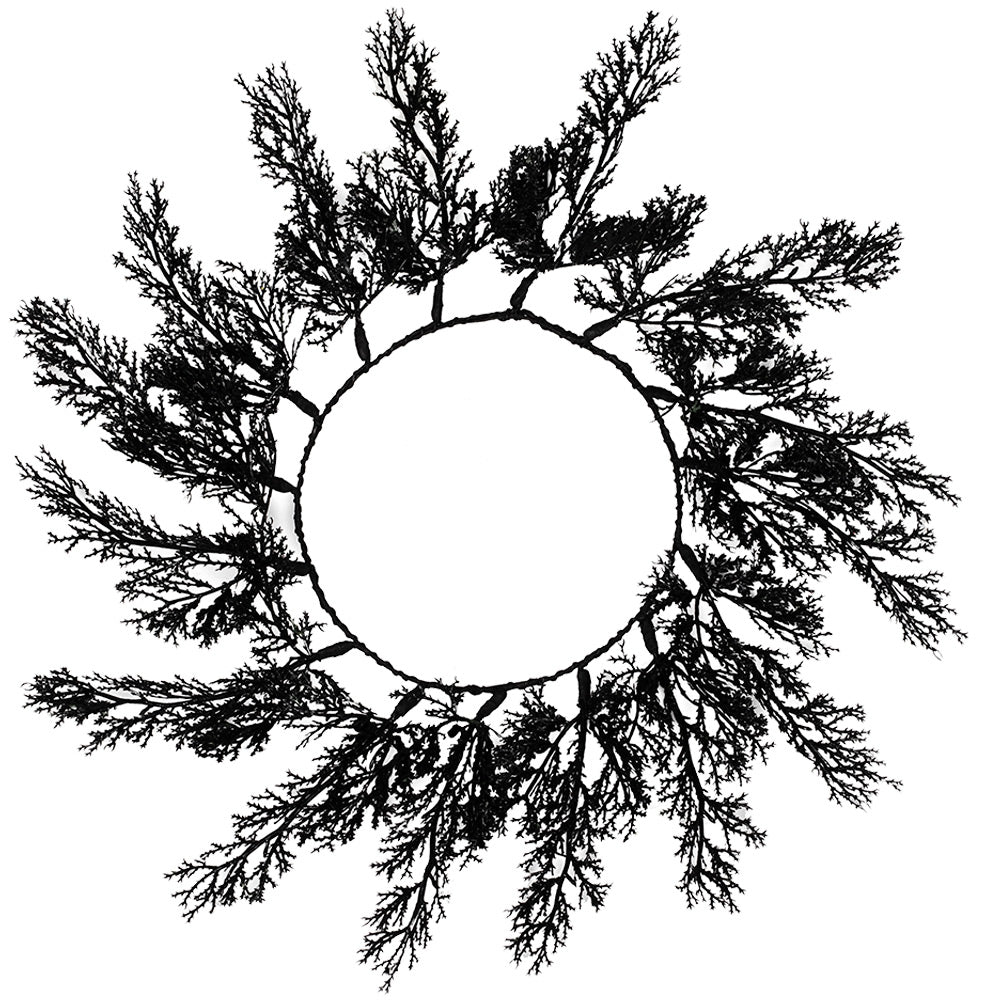 Black Foliage Halloween Table Placemats