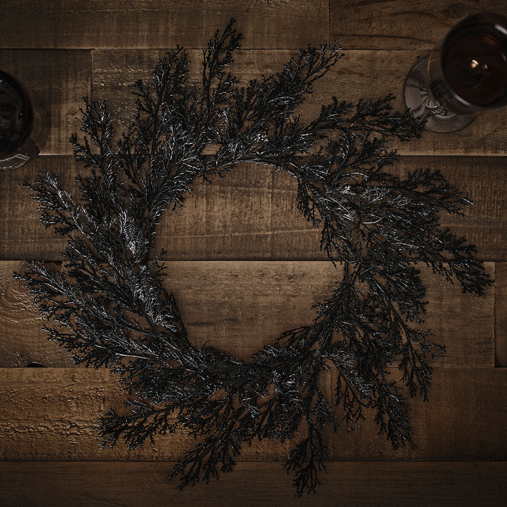 Black Foliage Halloween Table Placemats