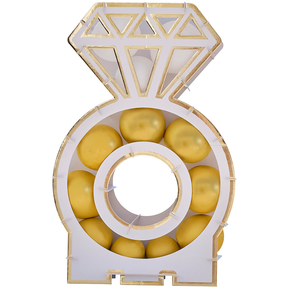 Engagement Ring Balloon Mosaic Stand Decoration