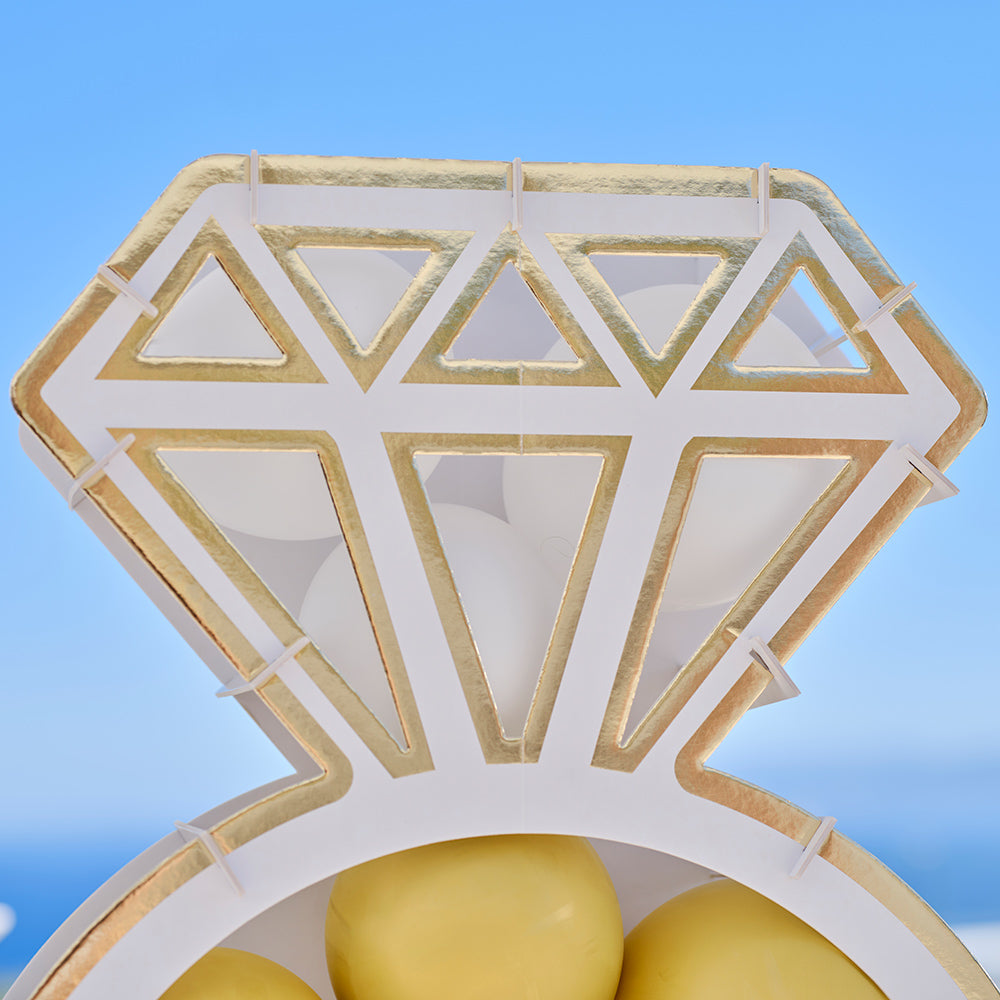 Engagement Ring Balloon Mosaic Stand Decoration