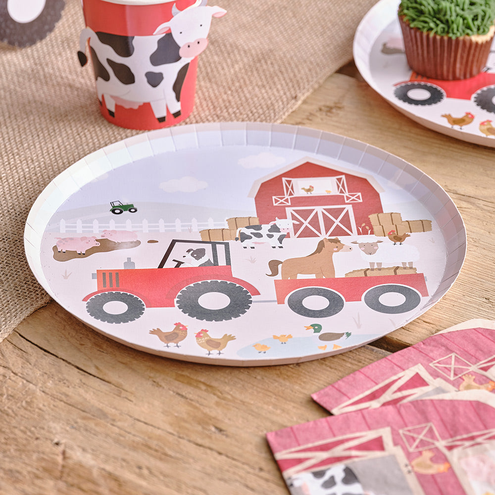 Farm Animals Paper Party Plates