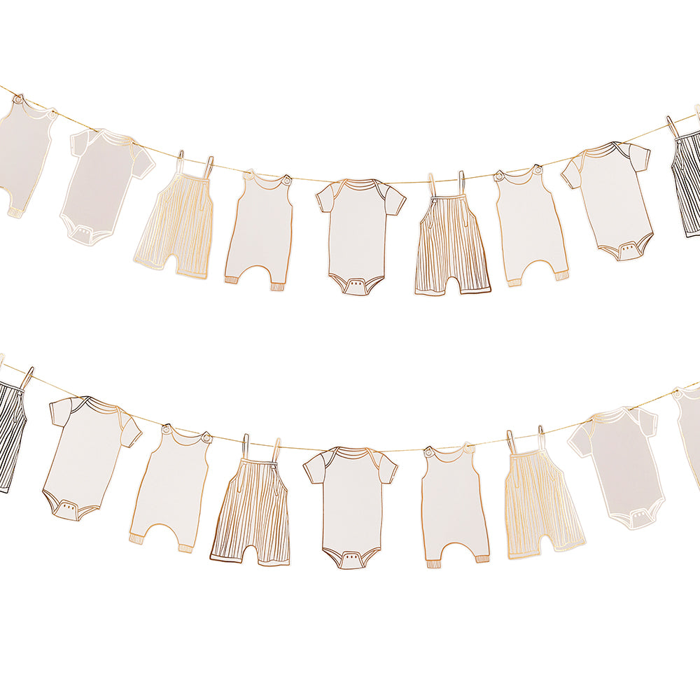 Gold Foiled Baby Grow Garland