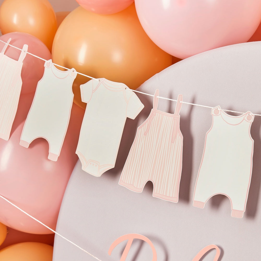 Pink Baby Grow Garland