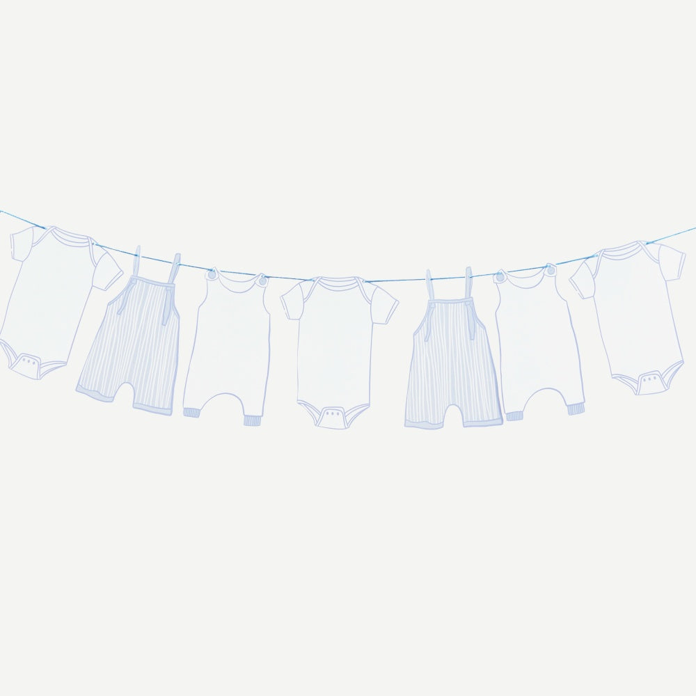 Blue Baby Grow Garland