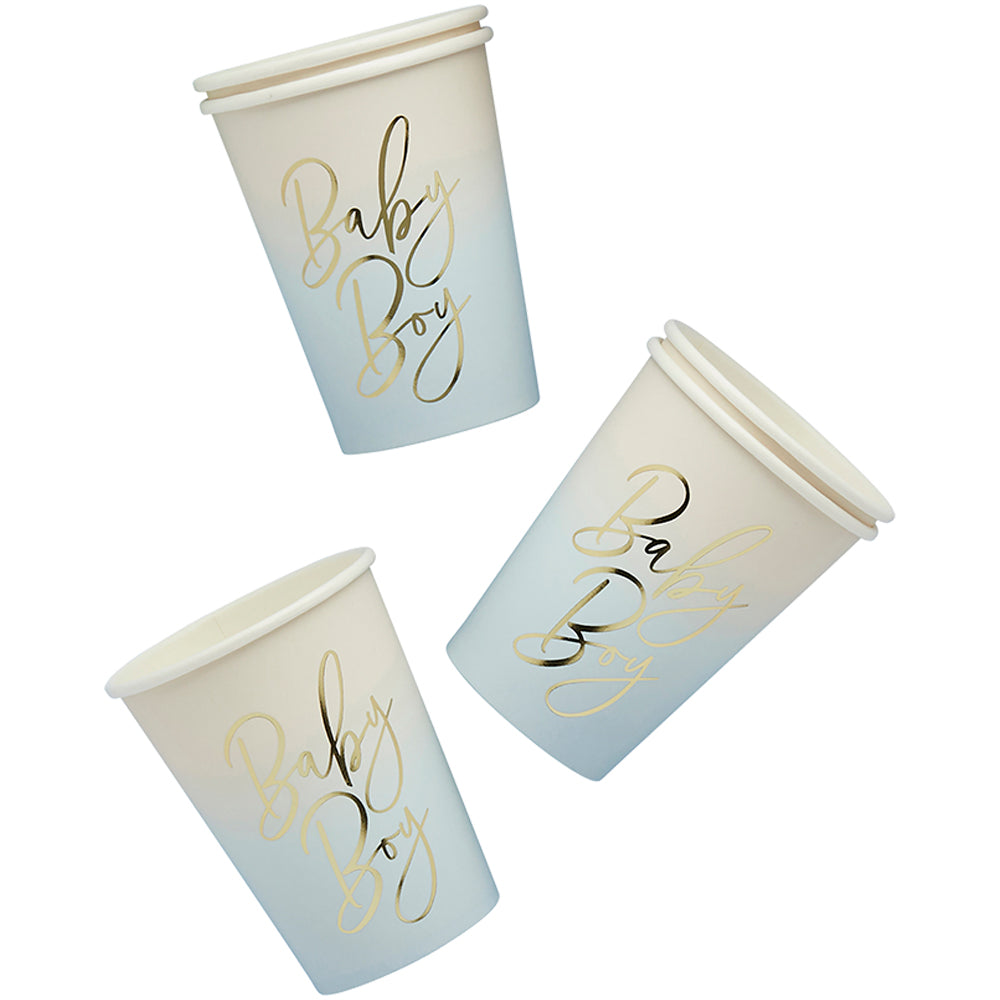 Blue Baby Boy Paper Cups