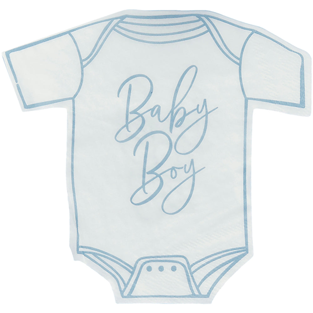Blue Baby Boy Babygrow Paper Napkins