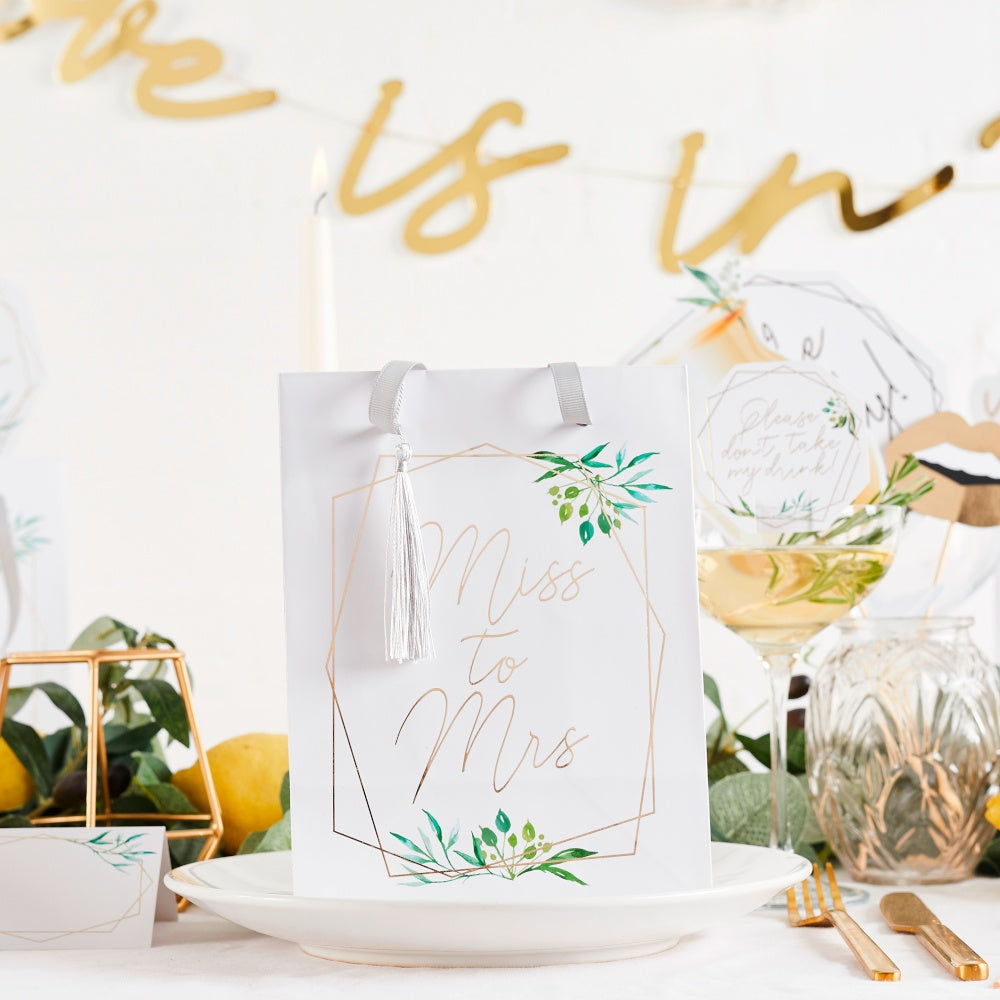 Botanical Miss To Mrs Party Bags