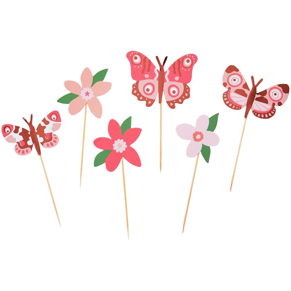 Flower & Butterfly Food Picks