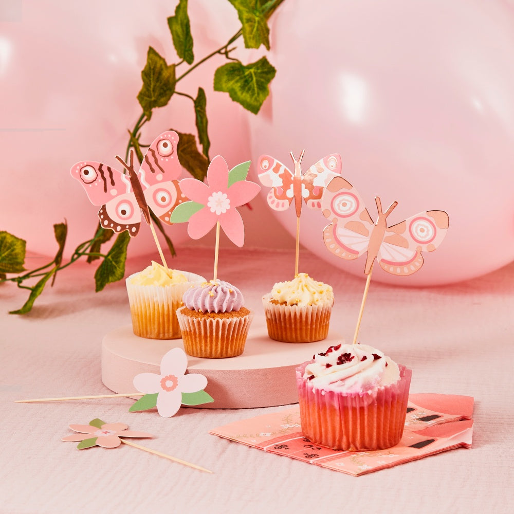 Flower & Butterfly Food Picks