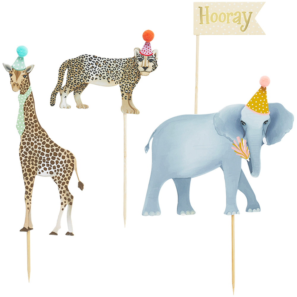 Party Animal Cake Topper Set