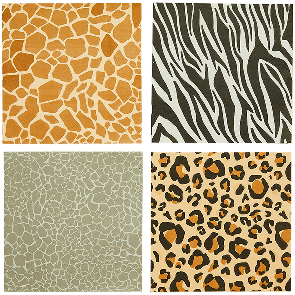 Safari Animal Print Paper Napkins