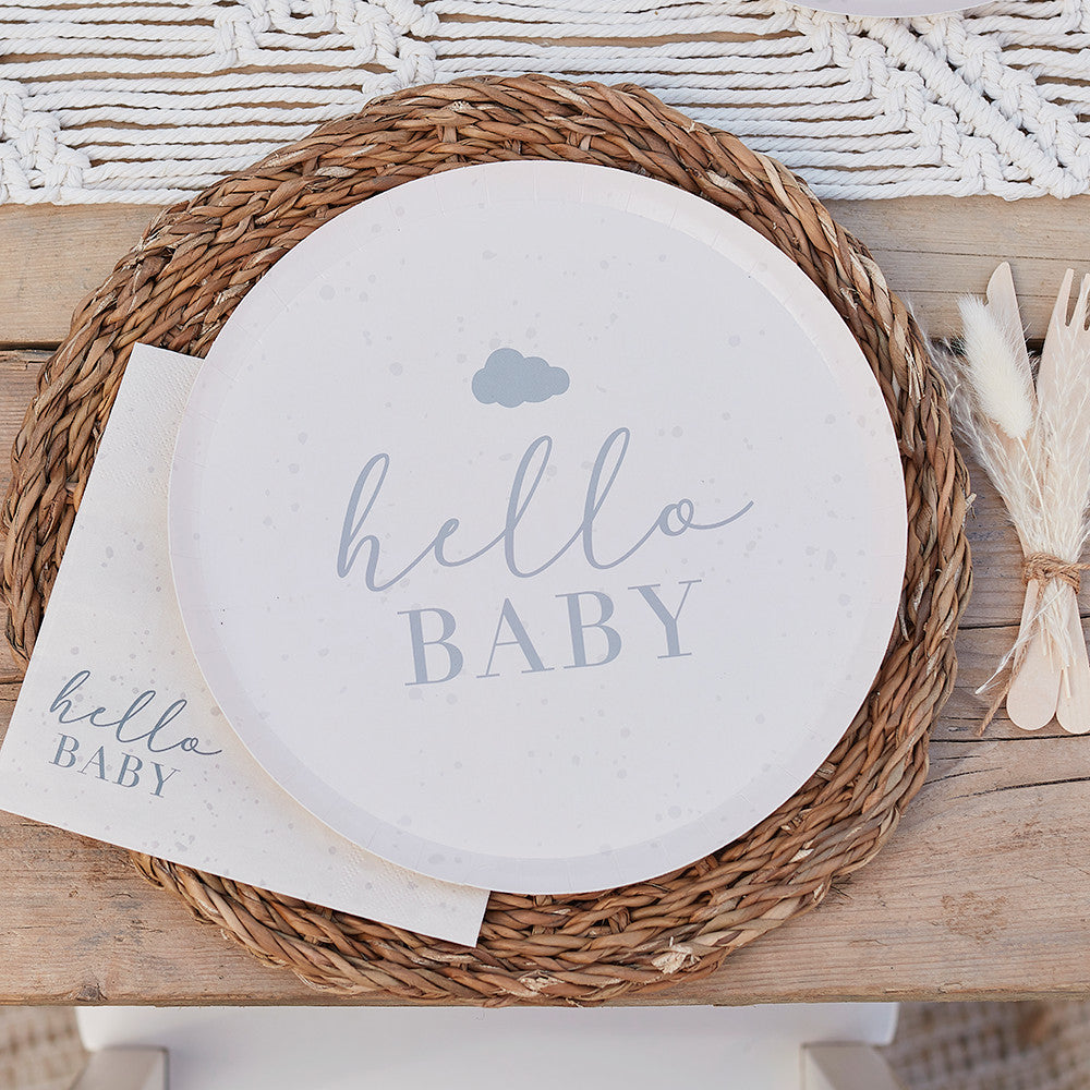Hello Baby Natural Baby Shower Party Supplies
