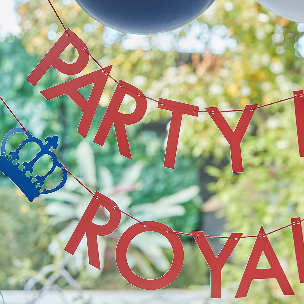 Coronation Party Like Royalty Paper Bunting