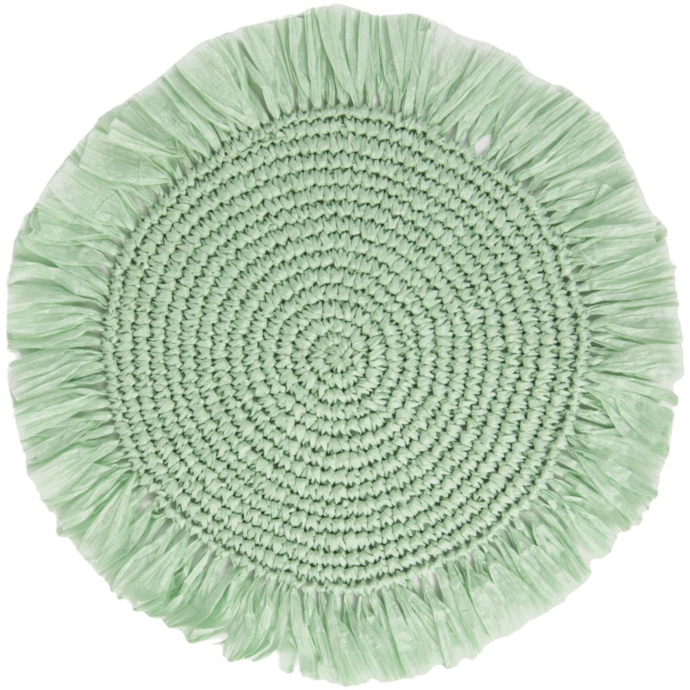 Natural Meadow Sage Raffia Placemat