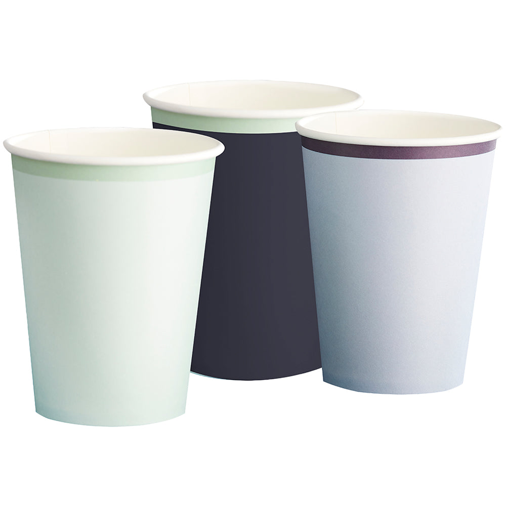 Navy, Blue & Mint Paper Cups