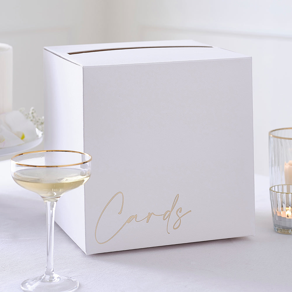 Gold Foiled Wedding Card Box