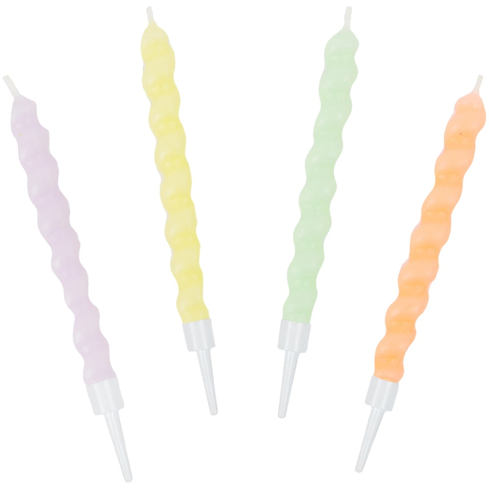 We heart Pastels Twirl Birthday Candles