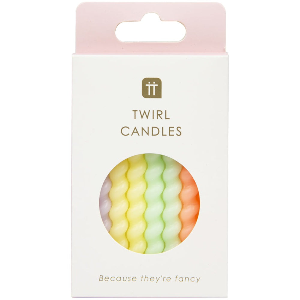We heart Pastels Twirl Birthday Candles